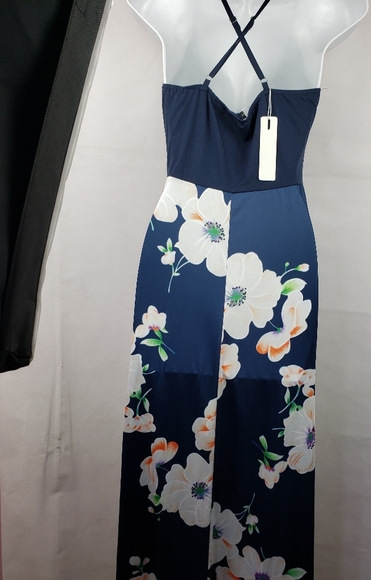 Sling Floral Maxi Dress Summer Long Beach Small - Picture 6 of 8